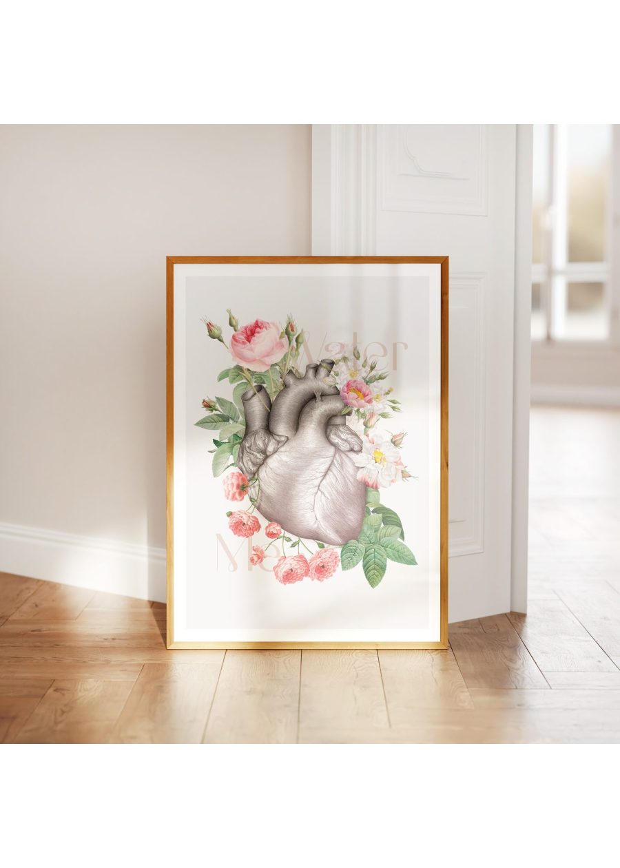 Plakat Anatomiczny Serce w Kwiatach — zdjęcie 4