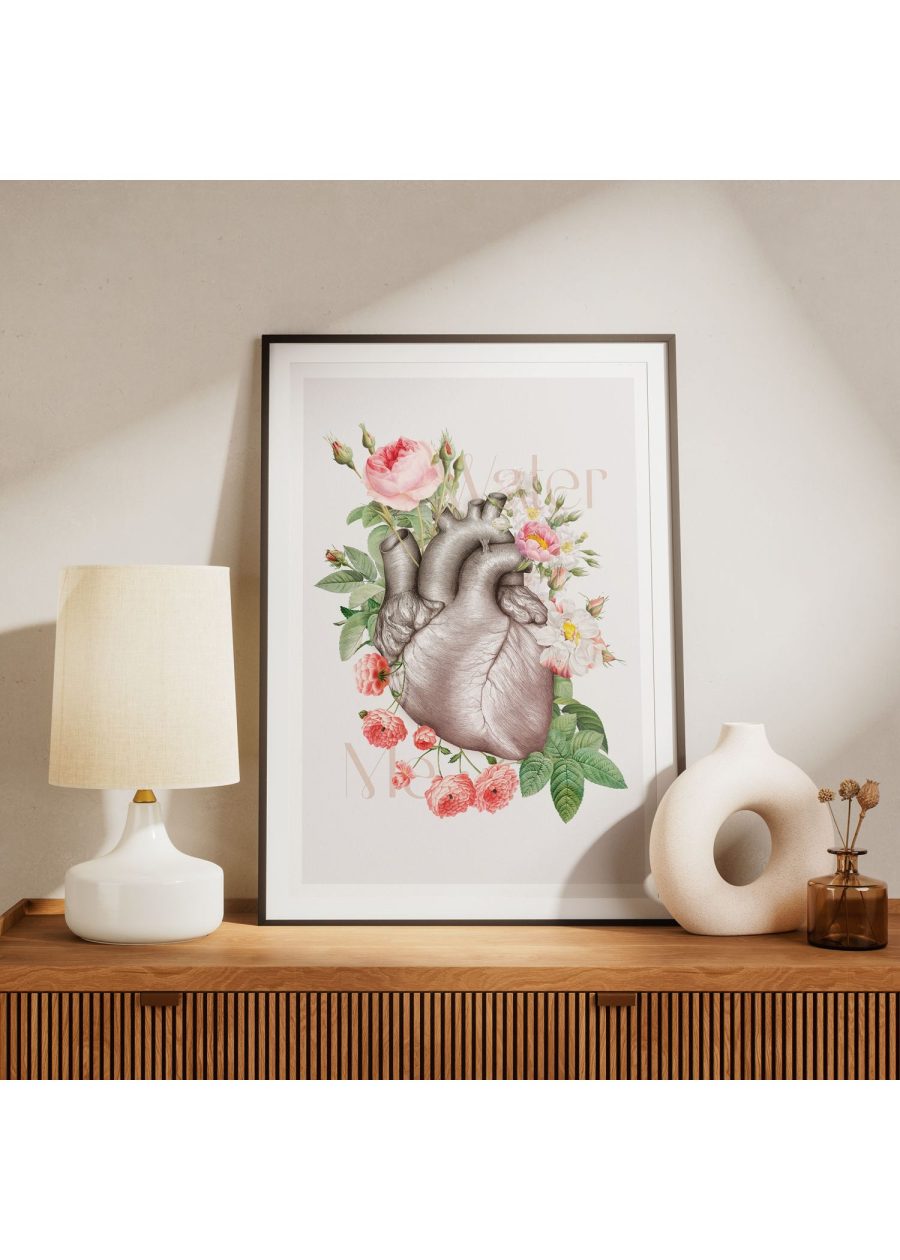 Plakat Anatomiczny Serce w Kwiatach — zdjęcie 6