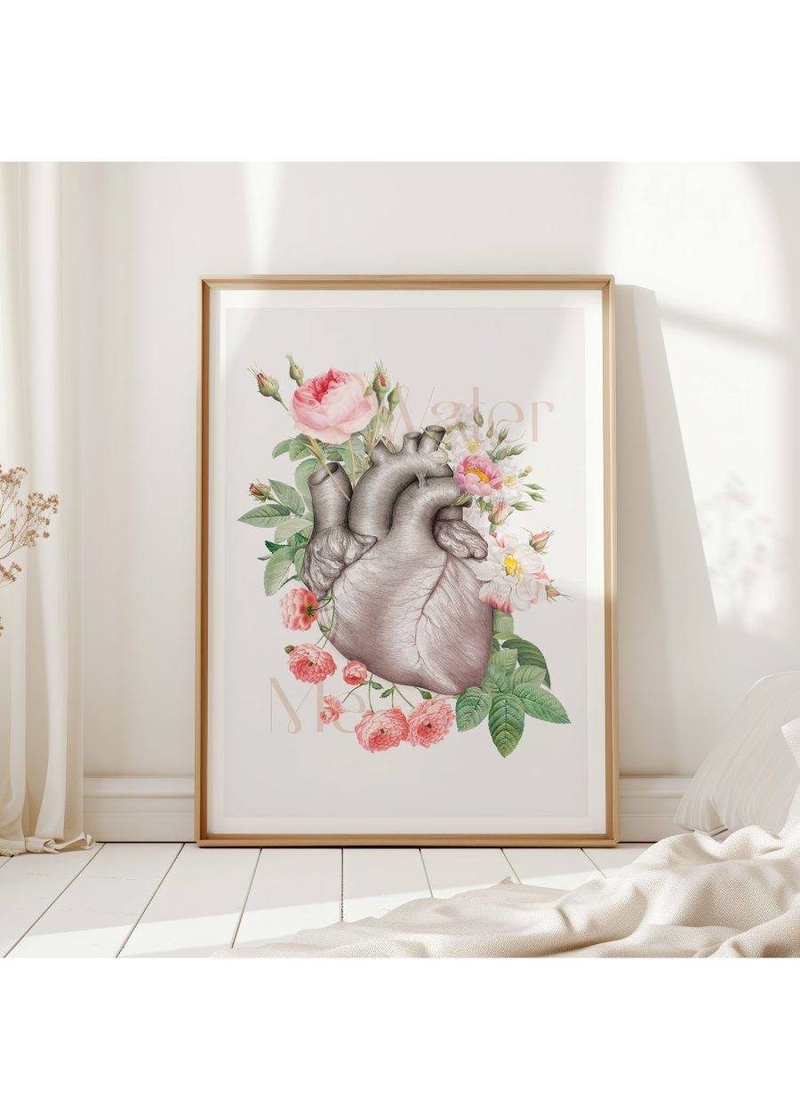 Plakat Anatomiczny Serce w Kwiatach — zdjęcie 7